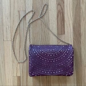 Maroon and Gold Crossbody Bag/Clutch